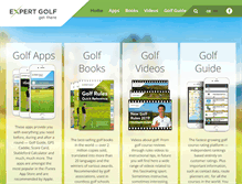 Tablet Screenshot of expertgolf.com